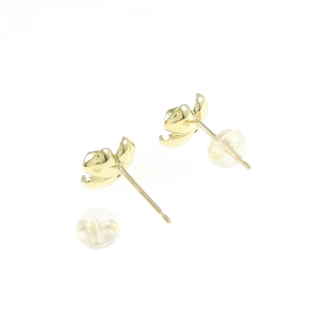 K18YG フラワー ダイヤモンド ピアス 0.02CT - メルカリ