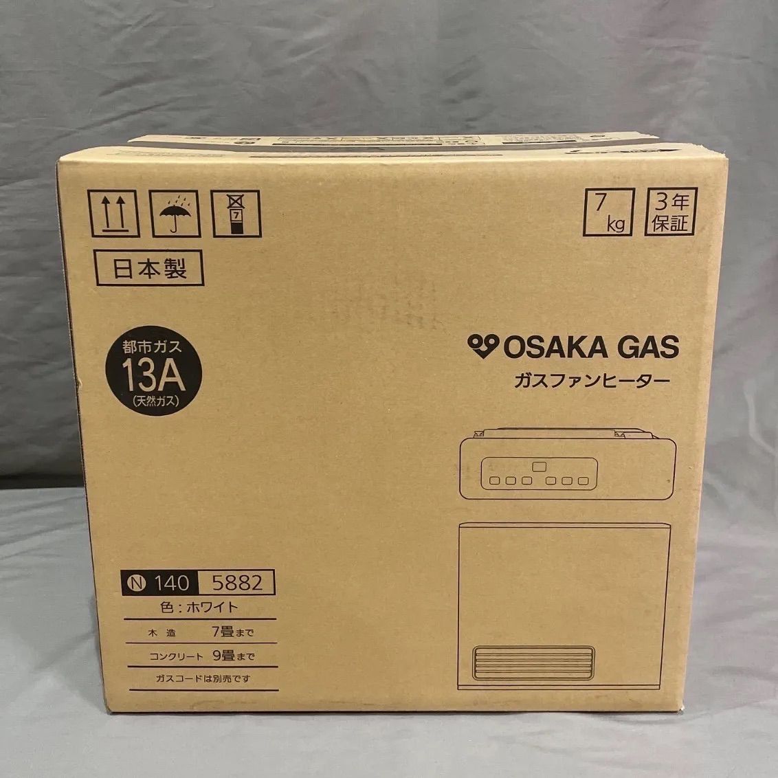 新品未開封】大阪ガスファンヒーター 140-5882都市ガス 【公式通販】