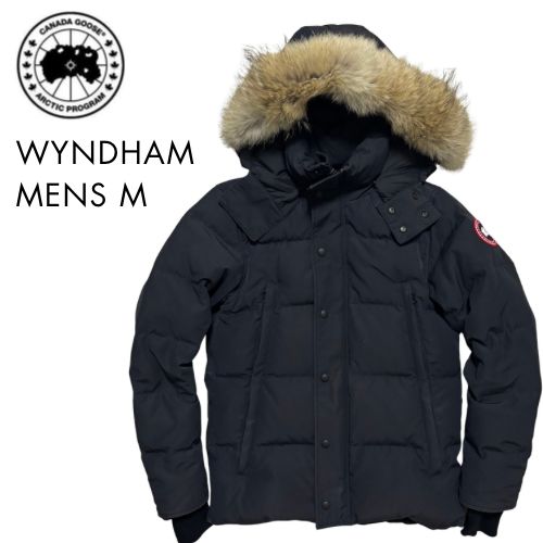 カナダグース ウィンダムパーカ メンズS ブラックネイビー ダウン