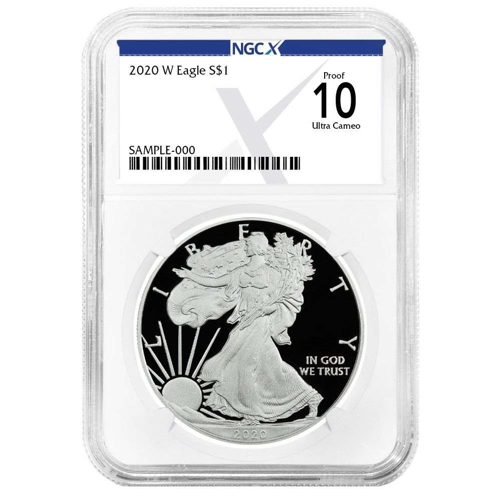 2020-W プルーフ 1ドル アメリカン シルバー イーグル NGCX PF10UC X