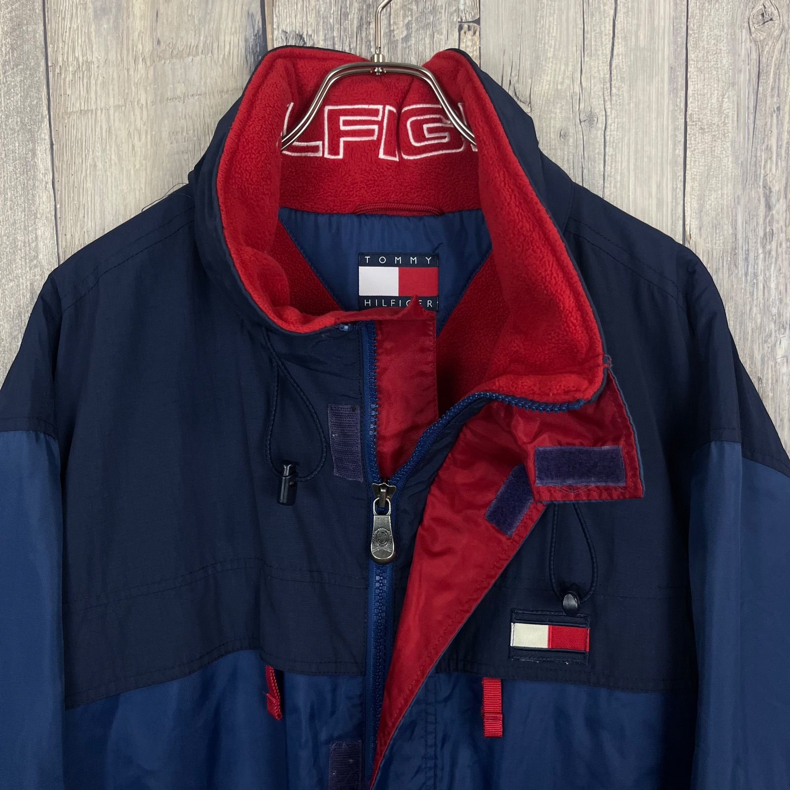 OLD TOMMY HILFIGER 90s トミー ヒルフィガー フード収納 裏地 