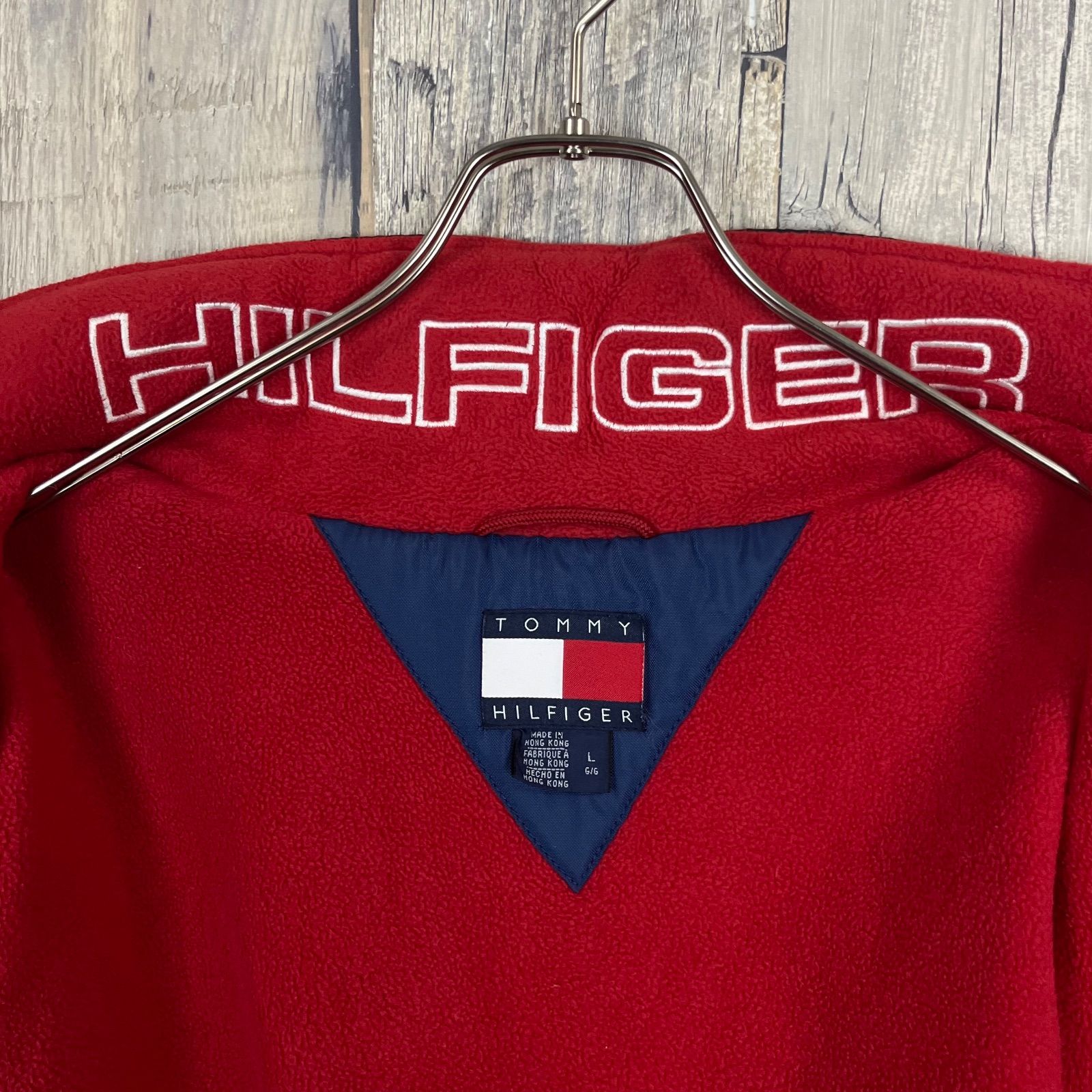 OLD TOMMY HILFIGER 90s トミー ヒルフィガー フード収納 裏地 