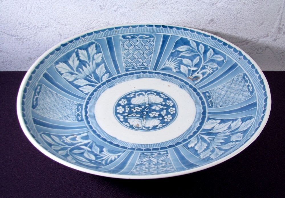 古伊万里 染付 芙蓉手大皿 幅：40.3cm 江戸後期/25L035 - メルカリ