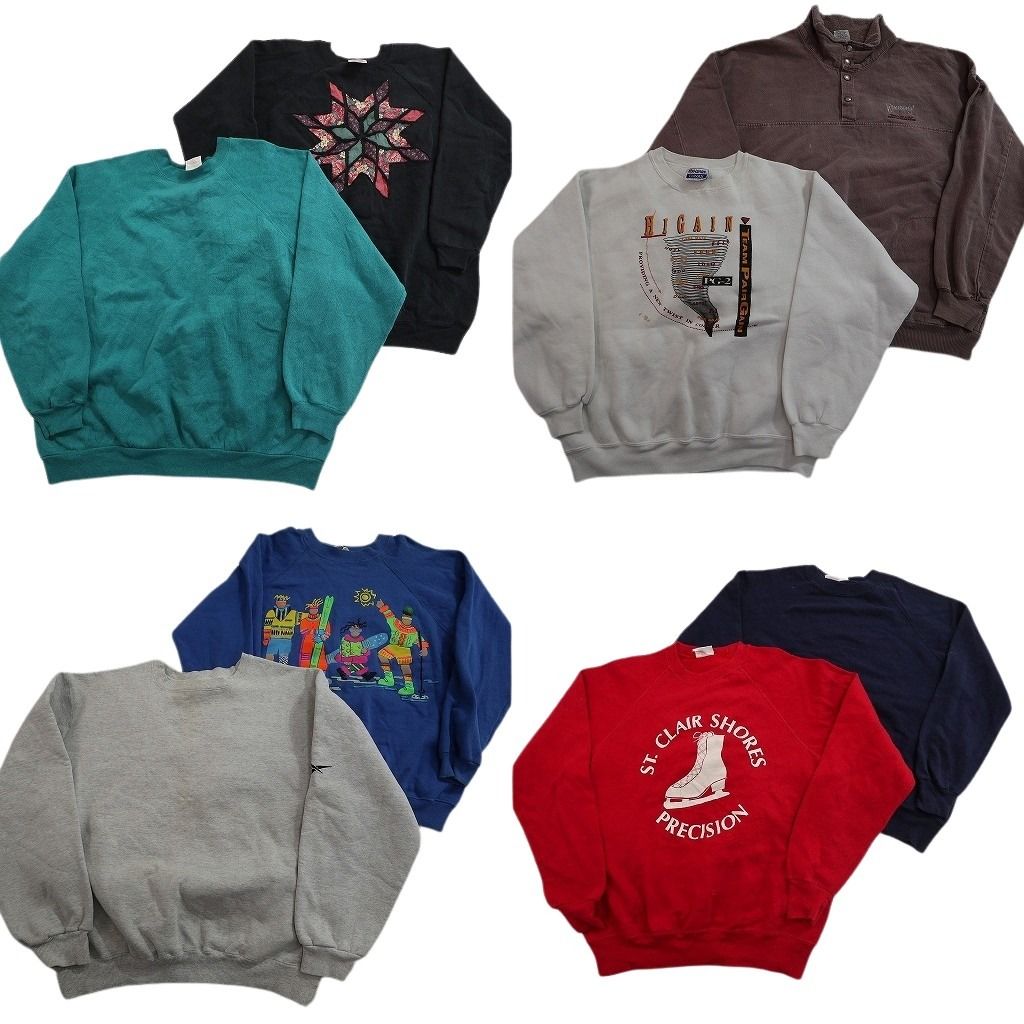 古着卸 まとめ売り USA製 スウェット 8枚セット (メンズ XL ) ハーフ