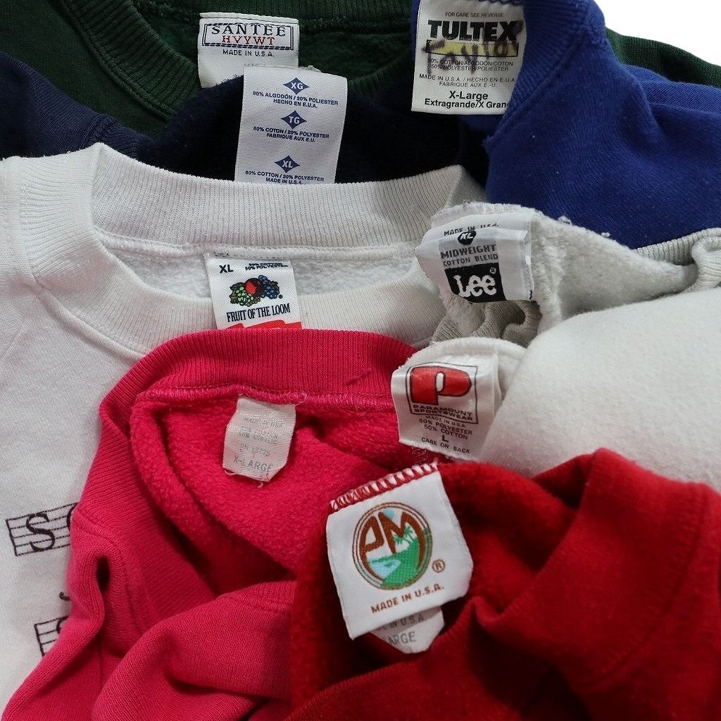 古着卸 まとめ売り USA製 スウェット 8枚セット (メンズ L /XL