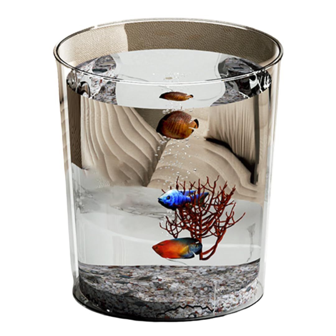 KITAICHI ガラス金魚鉢大 メダカ飼育鉢 吹き硝子鉢 厚手透明クリア