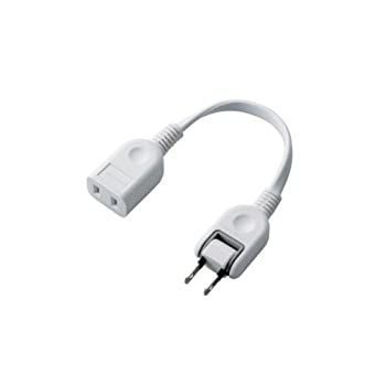 エレコム 電源ケーブル 延長コード 0.1m ホワイト T-ADR1WH