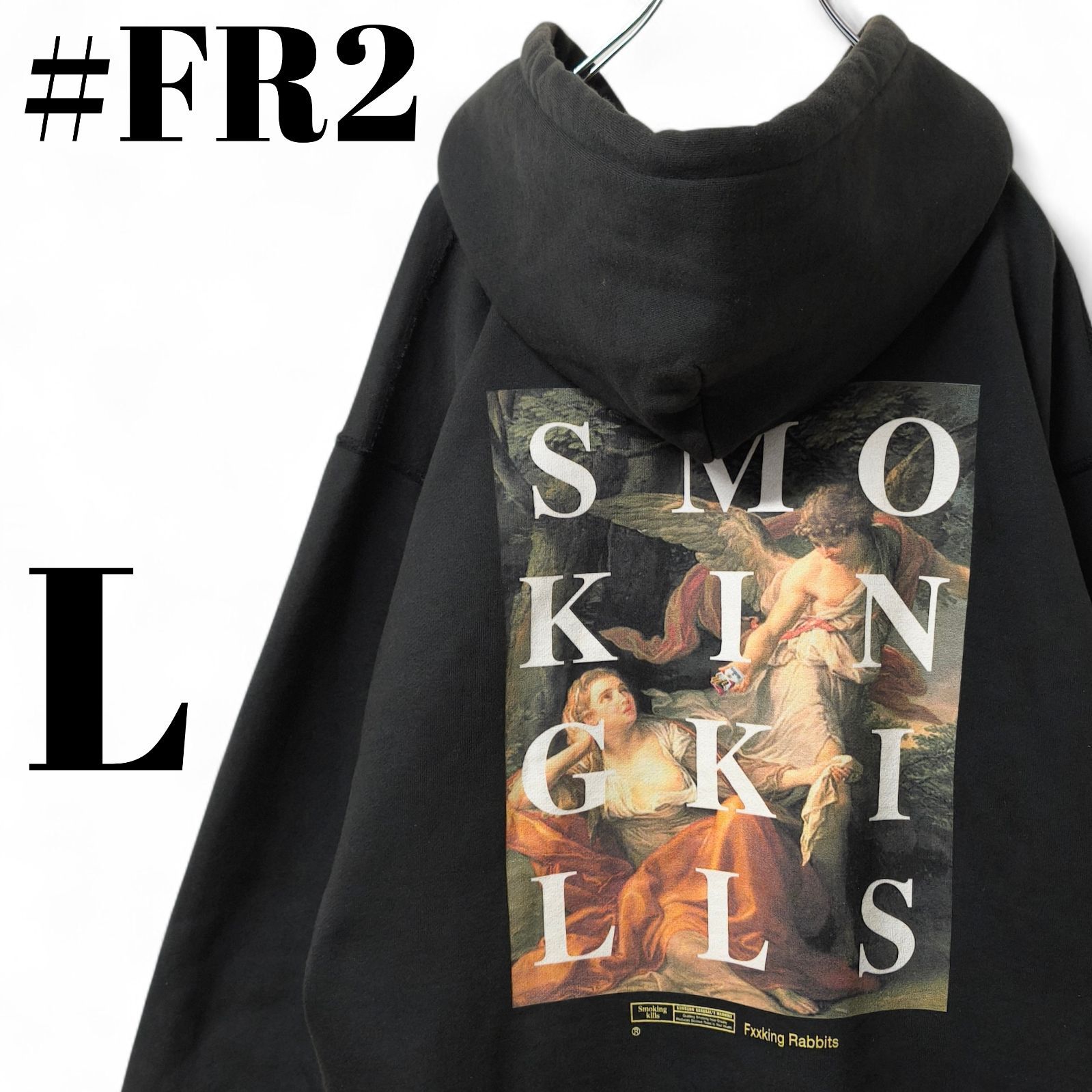 Smoking Angel パーカー FR2 エフアールツー Smoking Angel Zip Hoodie 絵画 スモーキング