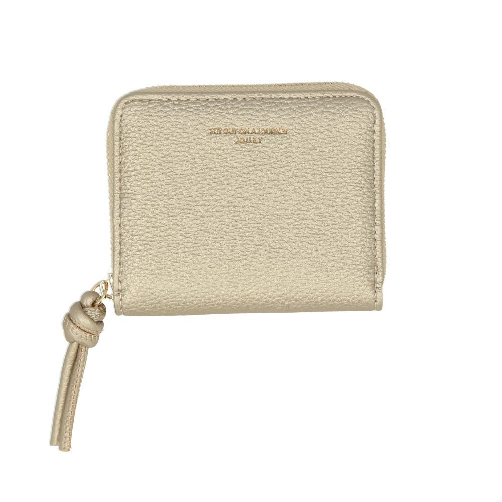 ☆ Gold ☆ Strap Bifold Wallet, Women's Wallet, Bifold Wallet, Wallet, Wallet, Saifu, Compact, Faux Leather, Stylish, Simple, Commuter, Adult, Student, Female, Accessory, Cute, Cute, Ladies Wallet with Strap