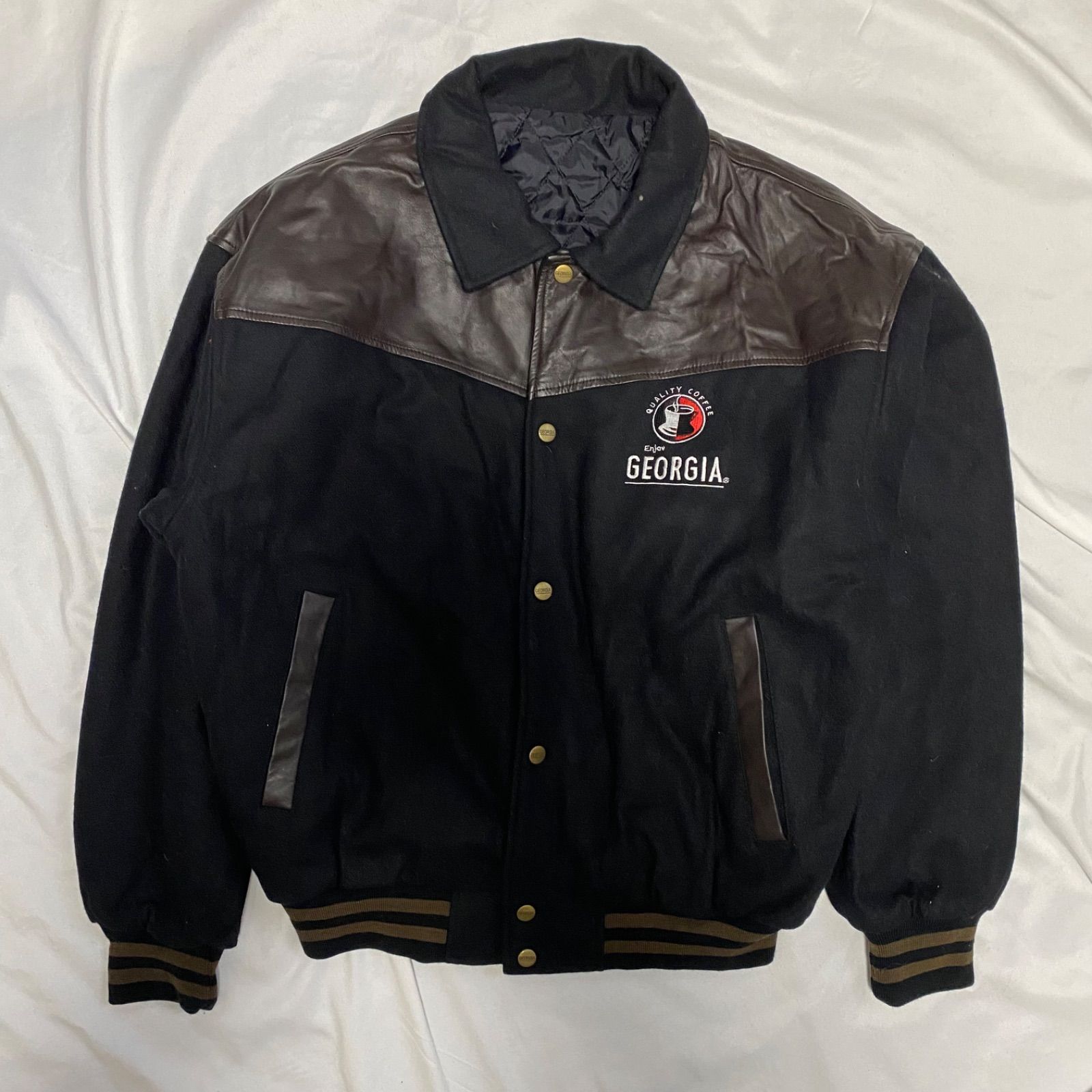 非売品】 90s ジョージア GEORGIA スタジャン ジャケット 羊皮 - メルカリ