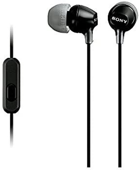 ソニー イヤホン MDR-EX15AP : カナル型 リモコン・マイク付き ブラック MDR-EX15AP B
