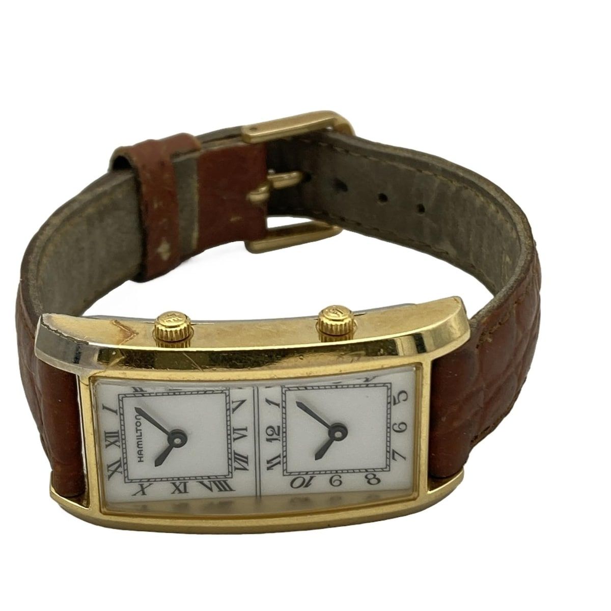 HAMILTON(ハミルトン) 腕時計 - 6274 レディース SS/デュアルタイム