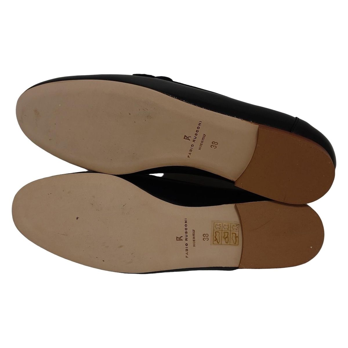 FABIO RUSCONI(ファビオルスコーニ) ローファー 38 レディース - 黒