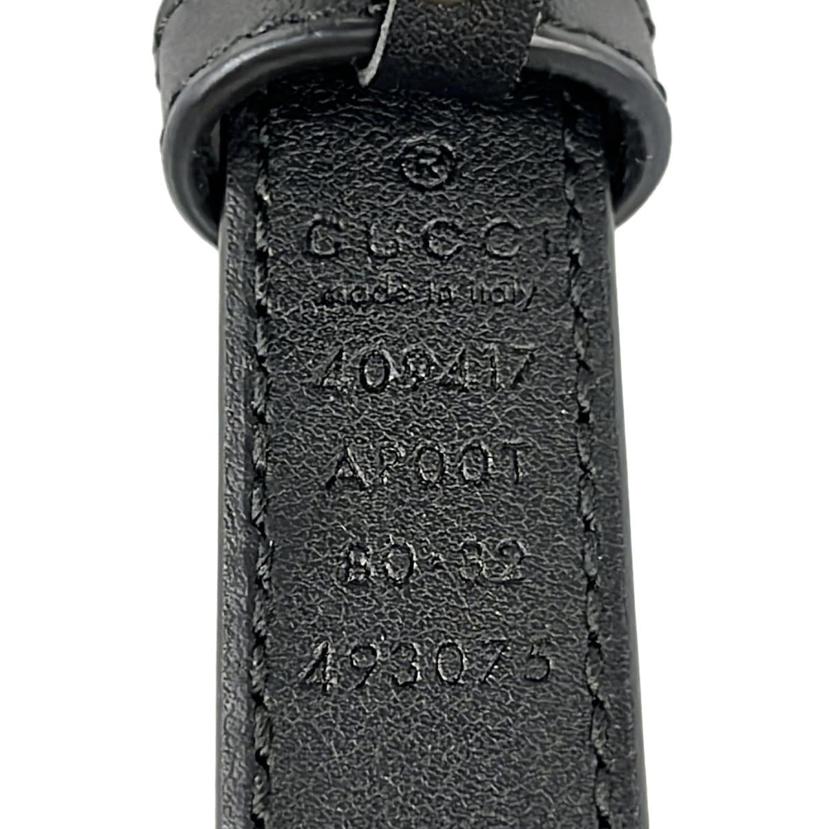 美品 GUCCI グッチ 409417 GGマーモント レザーベルト GUCCI(グッチ) ベルト 80-32 409417 黒 GGマーモント レザー - メルカリ