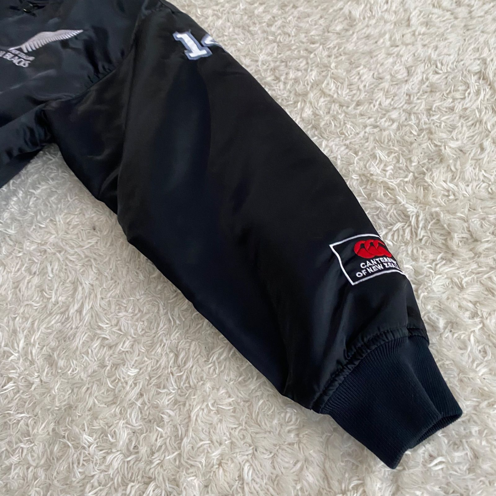 未使用級！90s CANTERBURY カンタベリー オールブラックス スタジャン