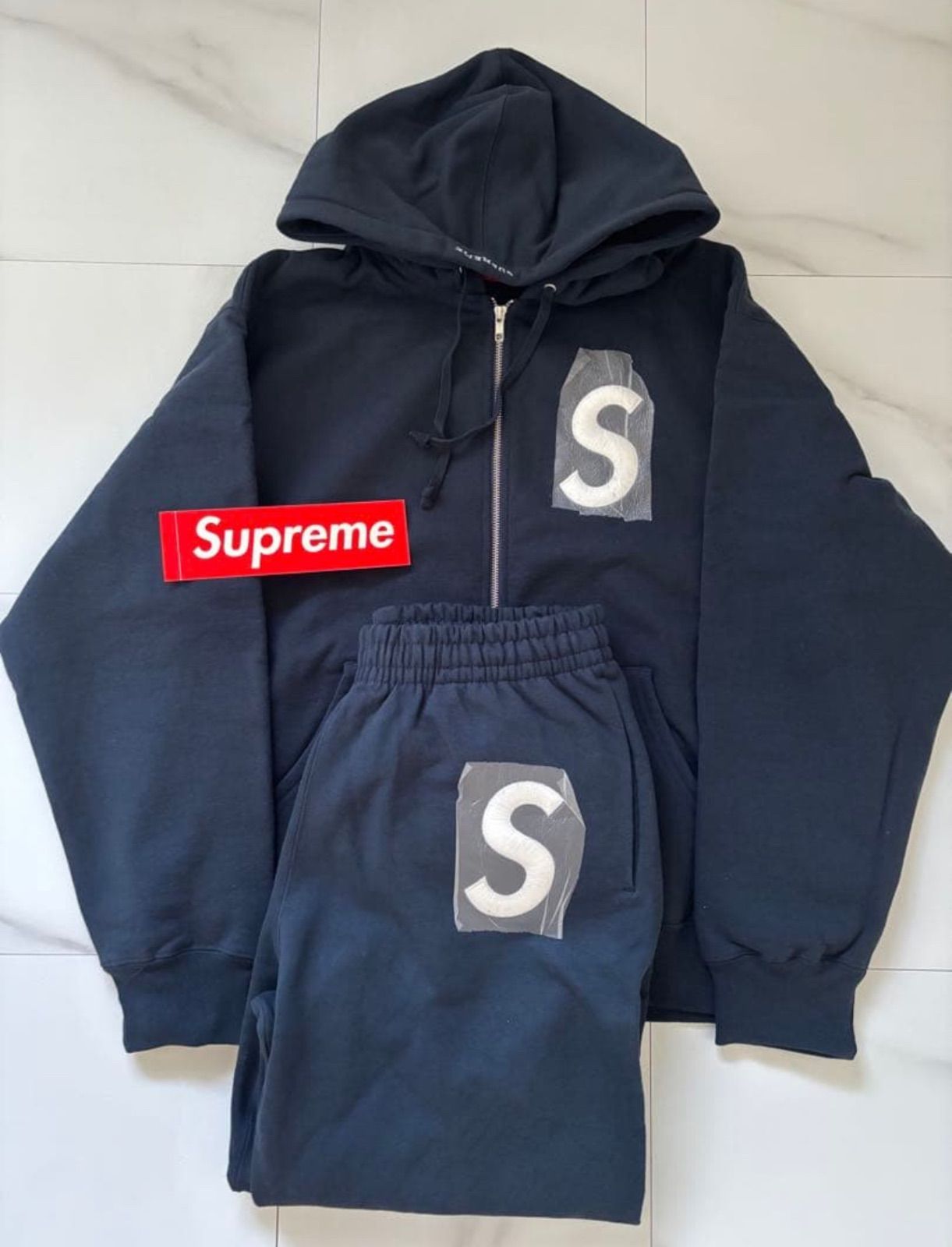 supreme S Logo Zip Up Hooded Sweatshirt セットアップ - メルカリ