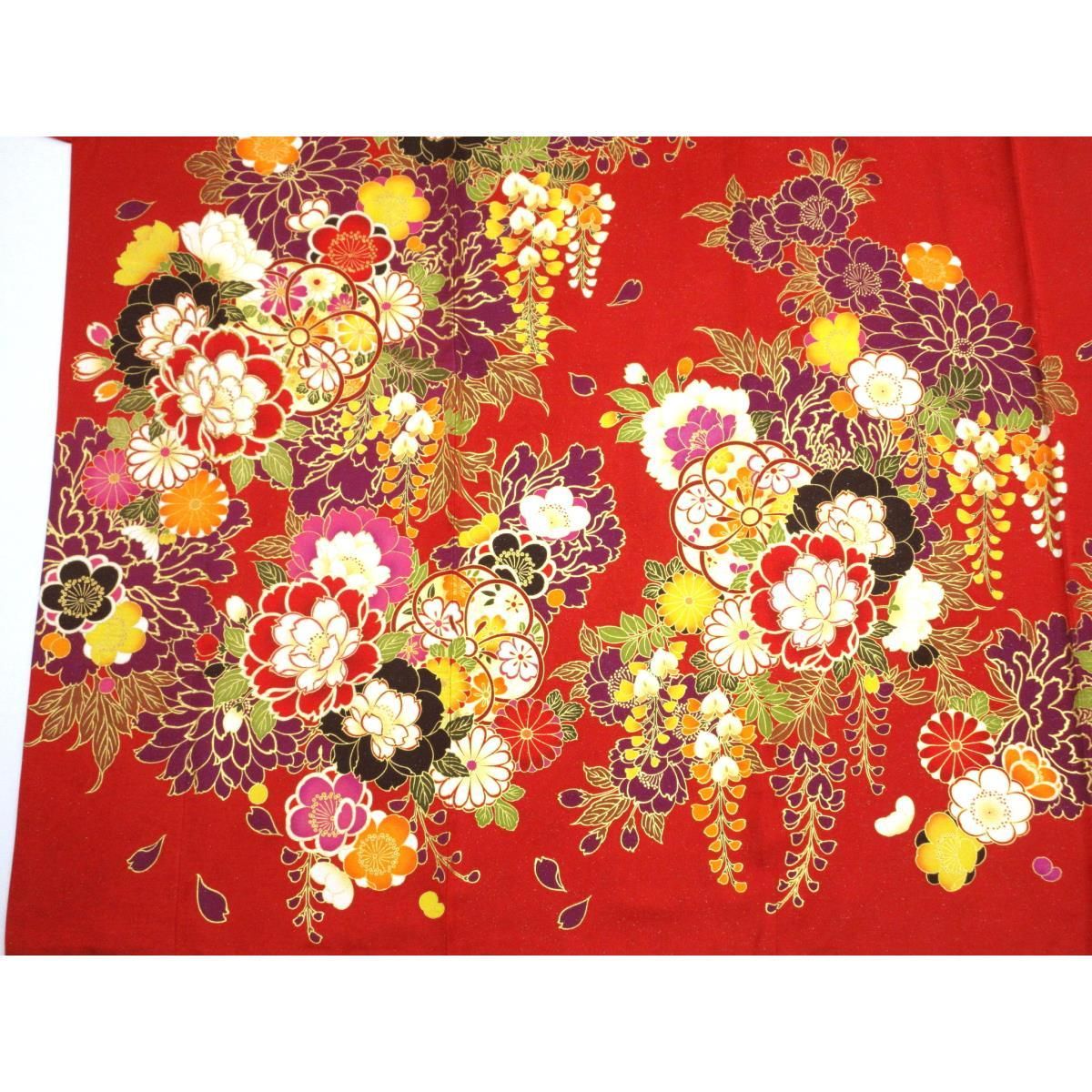 振袖 金通し刺繍入り 友禅金彩加工 - メルカリ