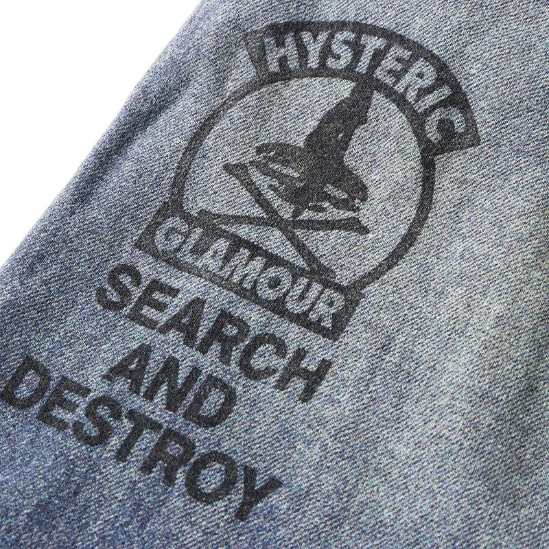ヒステリックグラマー HYSTERIC GLAMOUR デニム転写スウェットパンツ F