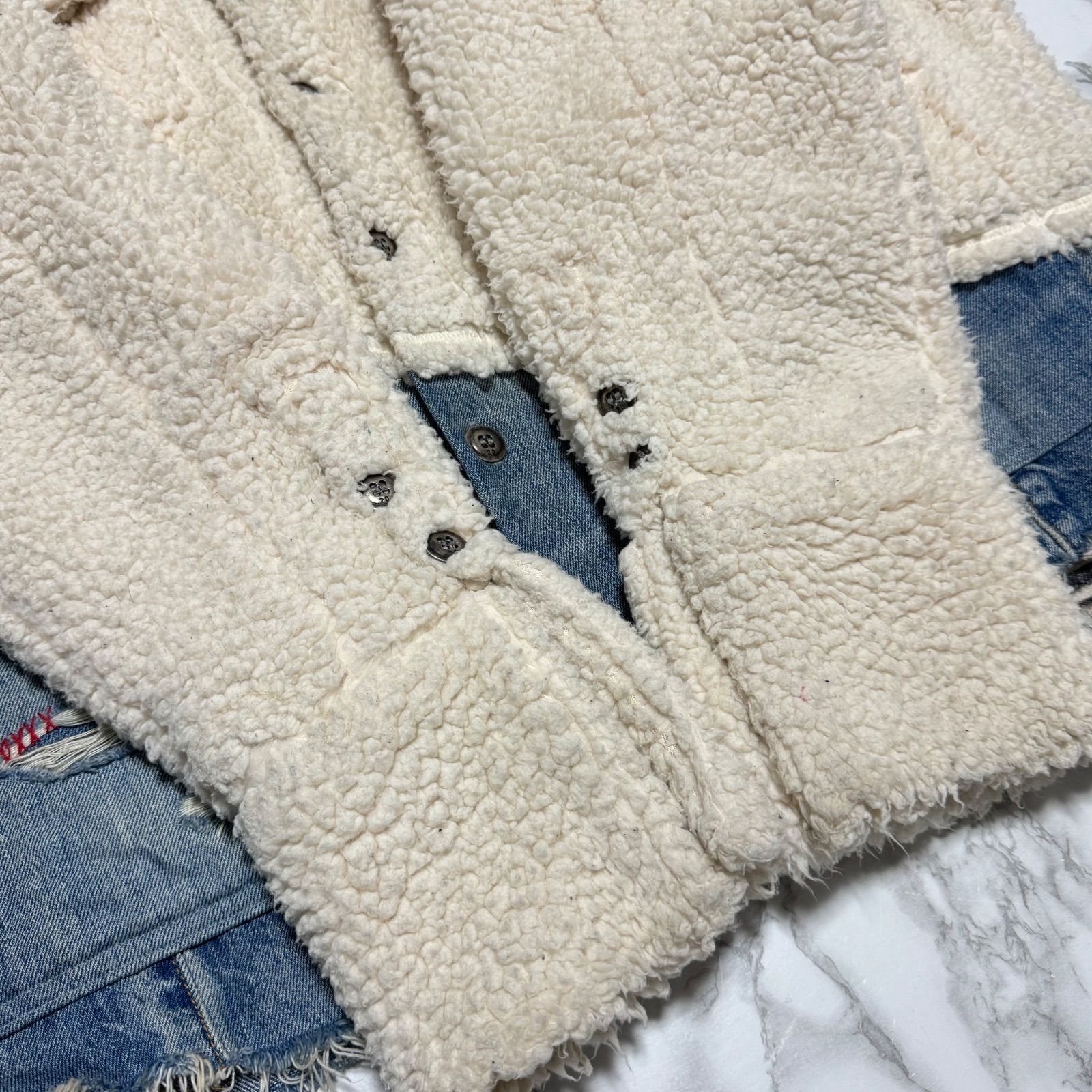 希少【GREG LAUREN グレッグローレン 【商品名】50/50 IVORY SHERPA