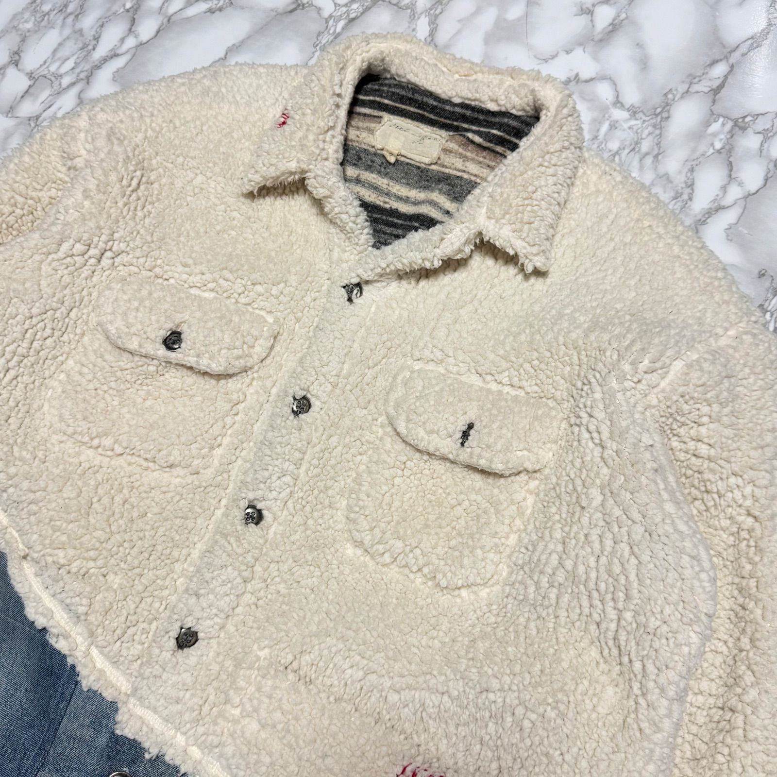 希少【GREG LAUREN グレッグローレン 【商品名】50/50 IVORY SHERPA
