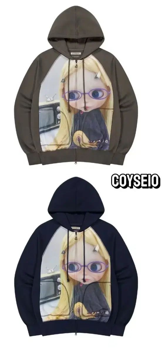 COYSEIO ぬいぐるみ プリンティング フードジップアップ - メルカリ