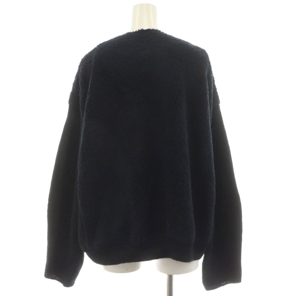 アツロウタヤマ ATSURO TAYAMA ボアジャケット ノーカラー 切替 36 黒