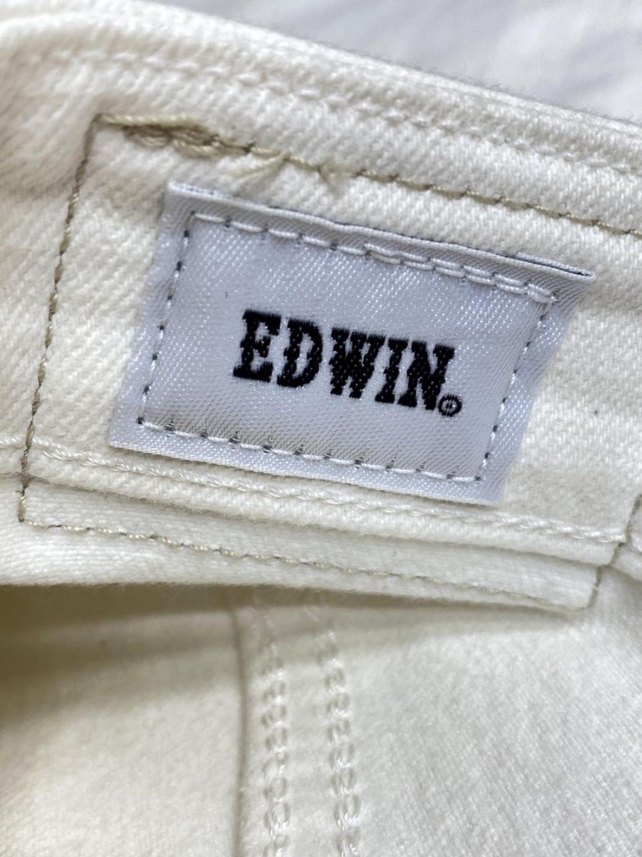 EDWIN エドウイン essentials ロングデニム スカート sizeM/白 
