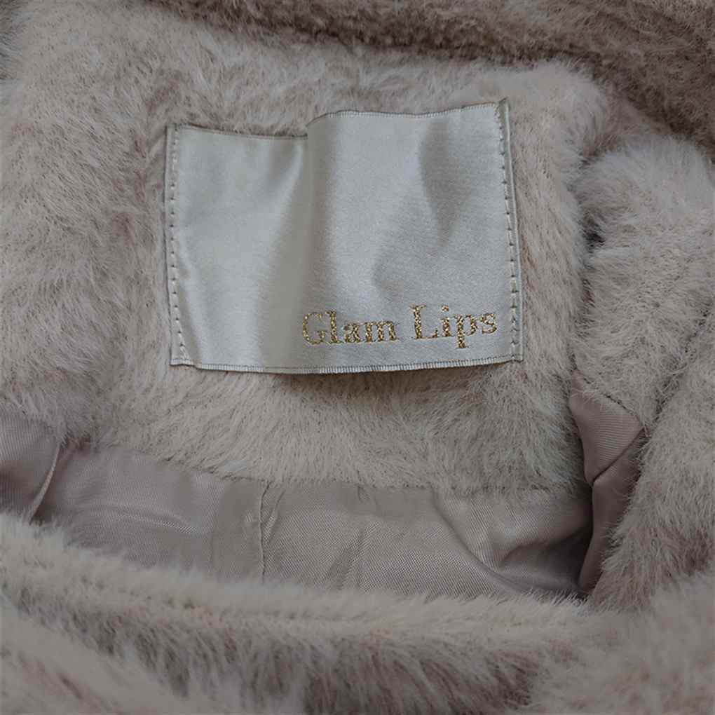 ◇ ⊇ グラムリップス Glam Lips フェイクファージャケット ベージュ系