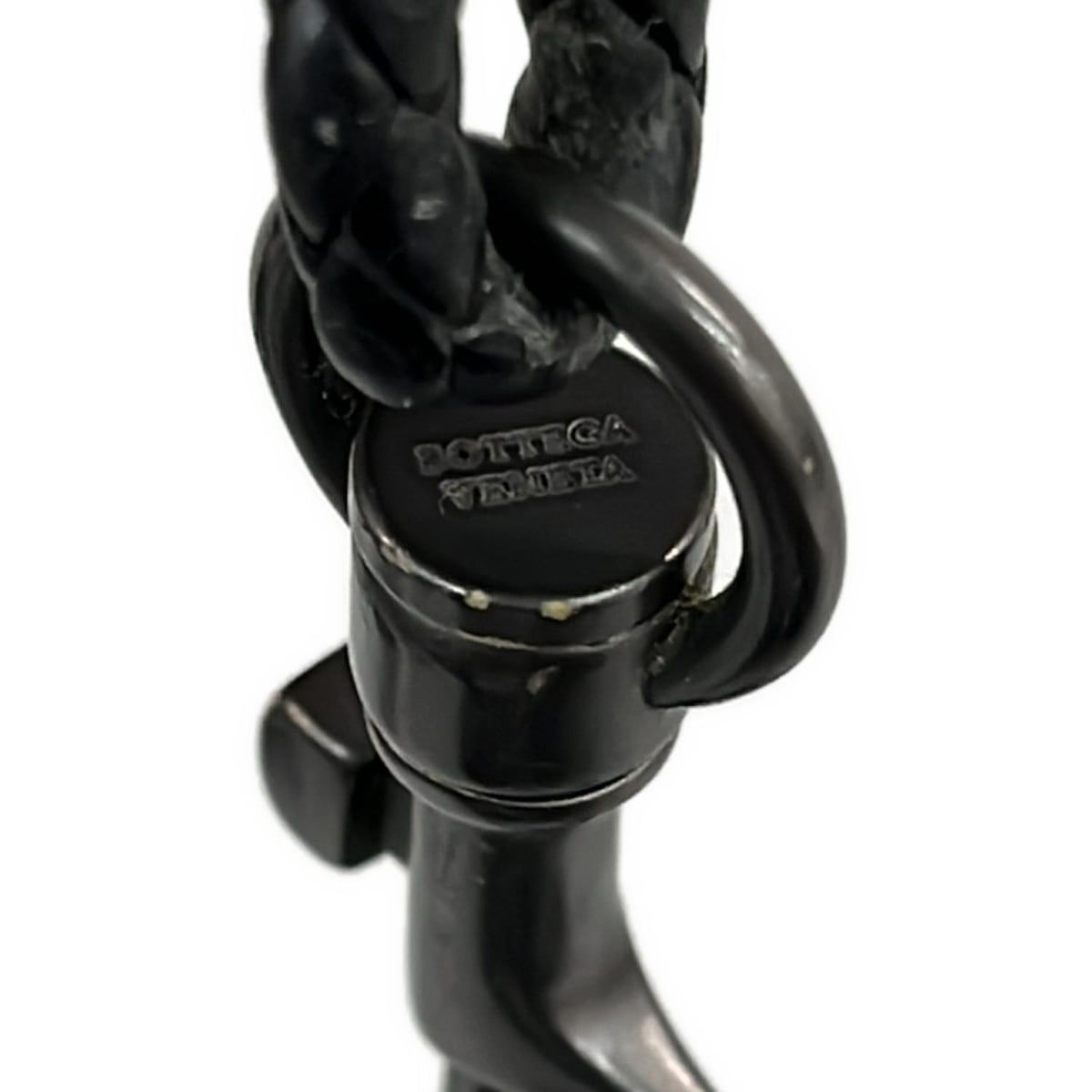 BOTTEGA VENETA(ボッテガヴェネタ) ストラップ - 黒×シルバー イントレ