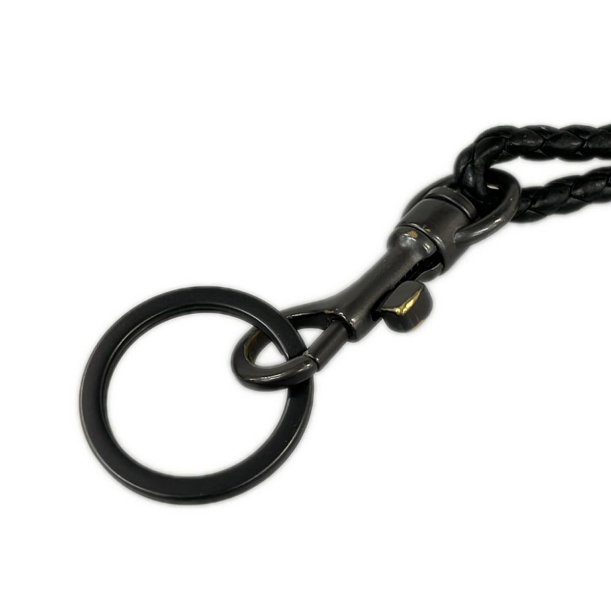 BOTTEGA VENETA(ボッテガヴェネタ) ストラップ - 黒×シルバー イントレ