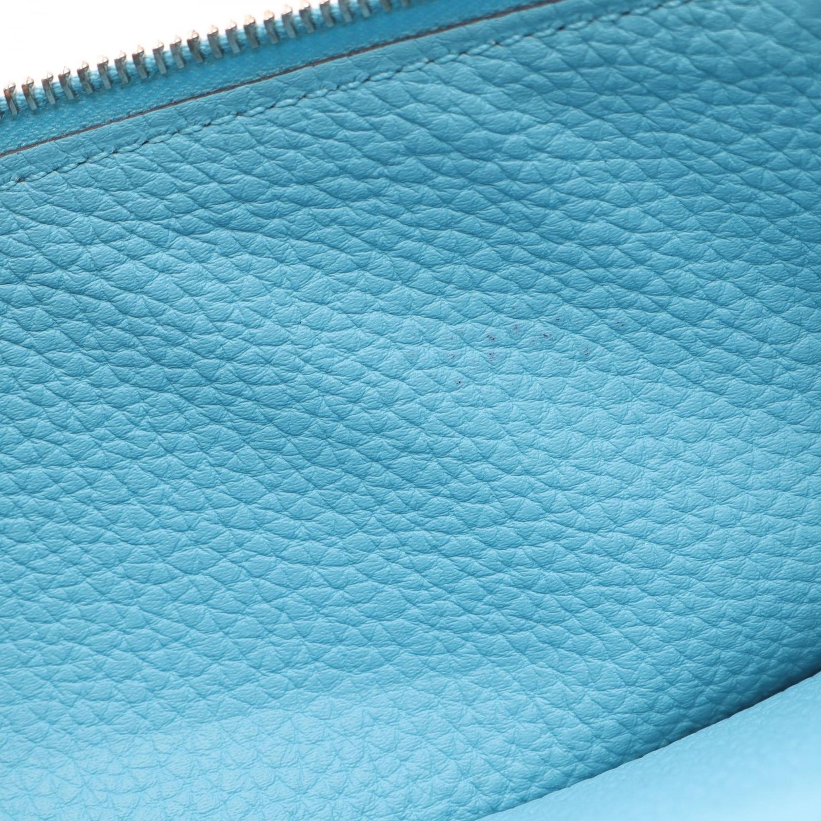 エルメス HERMES 二つ折り長財布 ドゴンロング ブルーノール レザー 