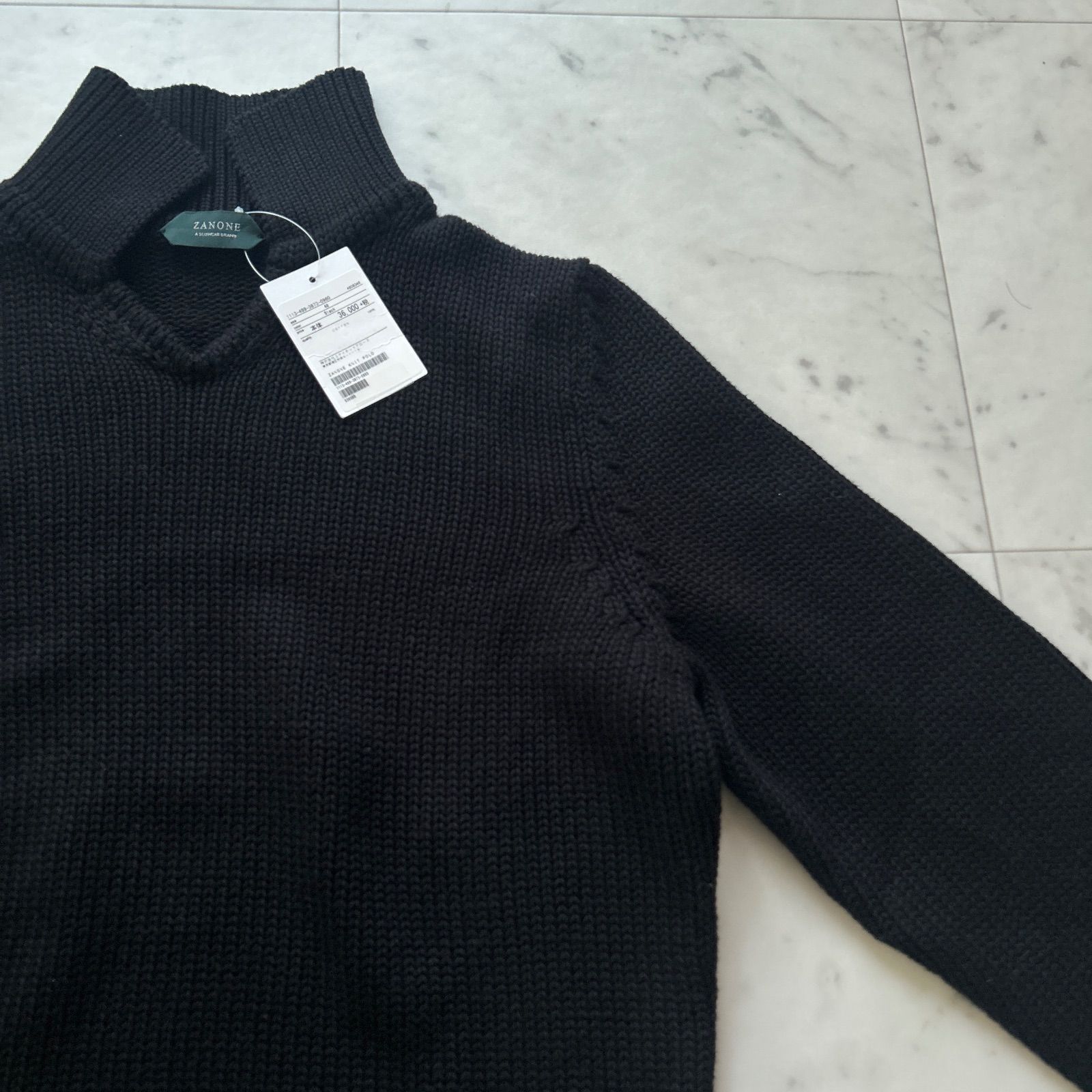 未使用タグ付き ZANONE ザノーネ 7ゲージ スキッパーニット トップス