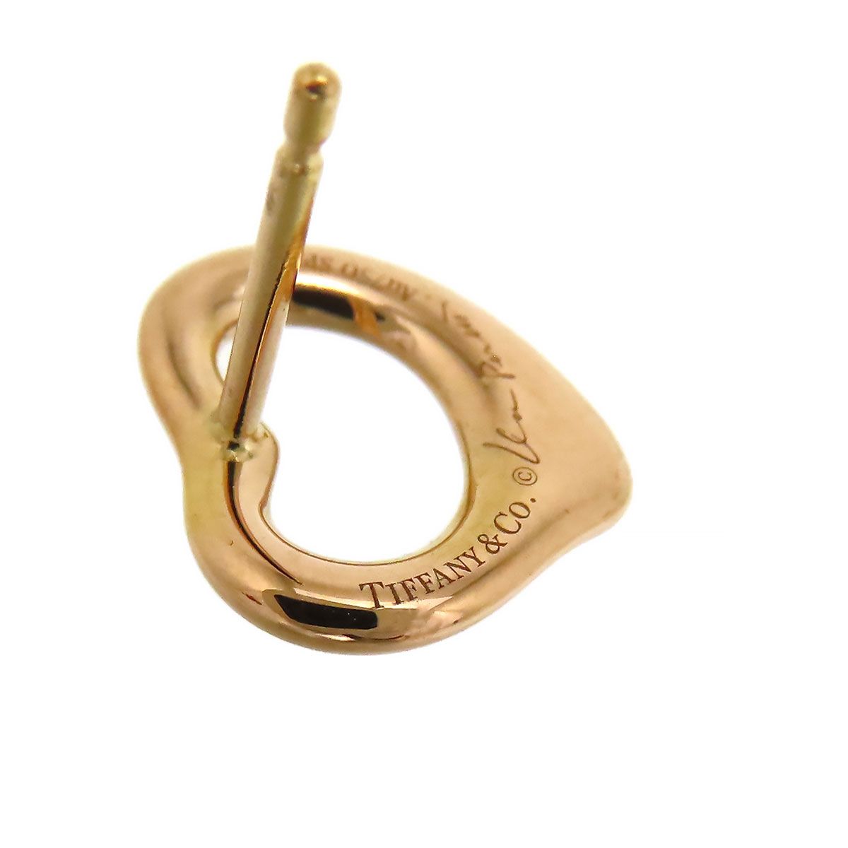 ティファニー オープンハート ピアス Au750 (K18PG) レディース