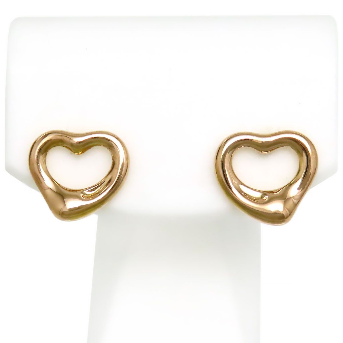 ティファニー オープンハート ピアス Au750 (K18PG) レディース