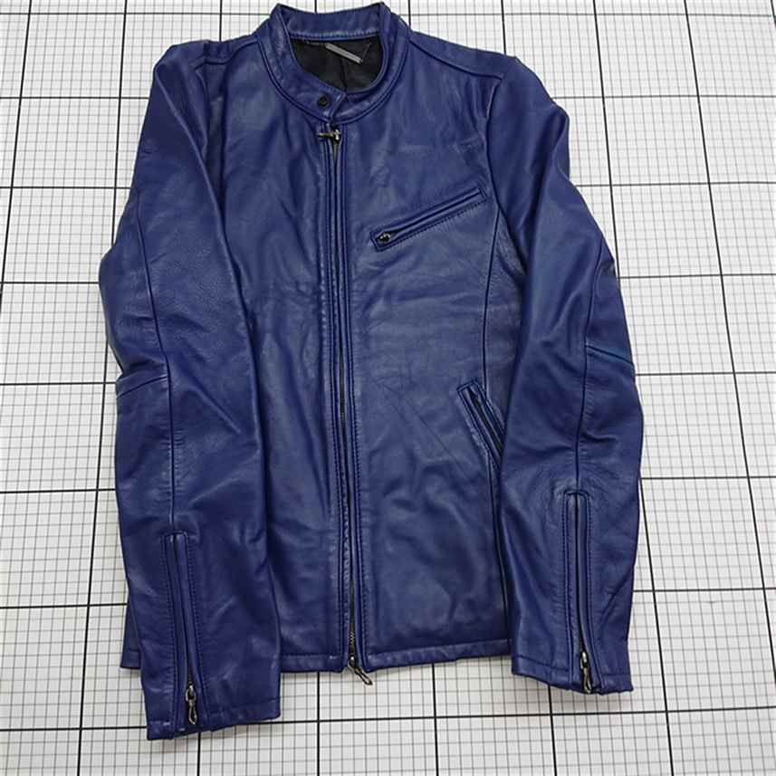 ◇ ⊇ ゴスタールジフーガ GOSTAR DE FUGA レザージャケット 44 ブルー