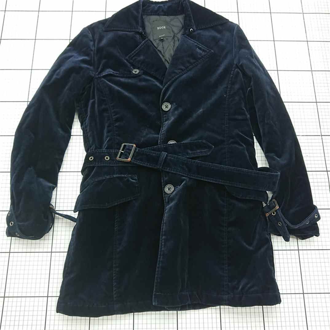 ◇ ⊇ エッジ EDGE RUPERT ベルベットジャケット ネイビー系 メンズ 3 