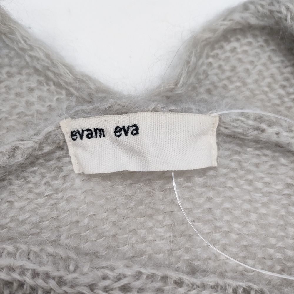 evam eva mohair silk robe モヘアシルクローブ羽織 定価33000円 カーディガン ライトグレー レディース エヴァムエヴァ【中古】5-1211T◎ evam eva mohair silk robe モヘアシルクローブ羽織 定価33000円