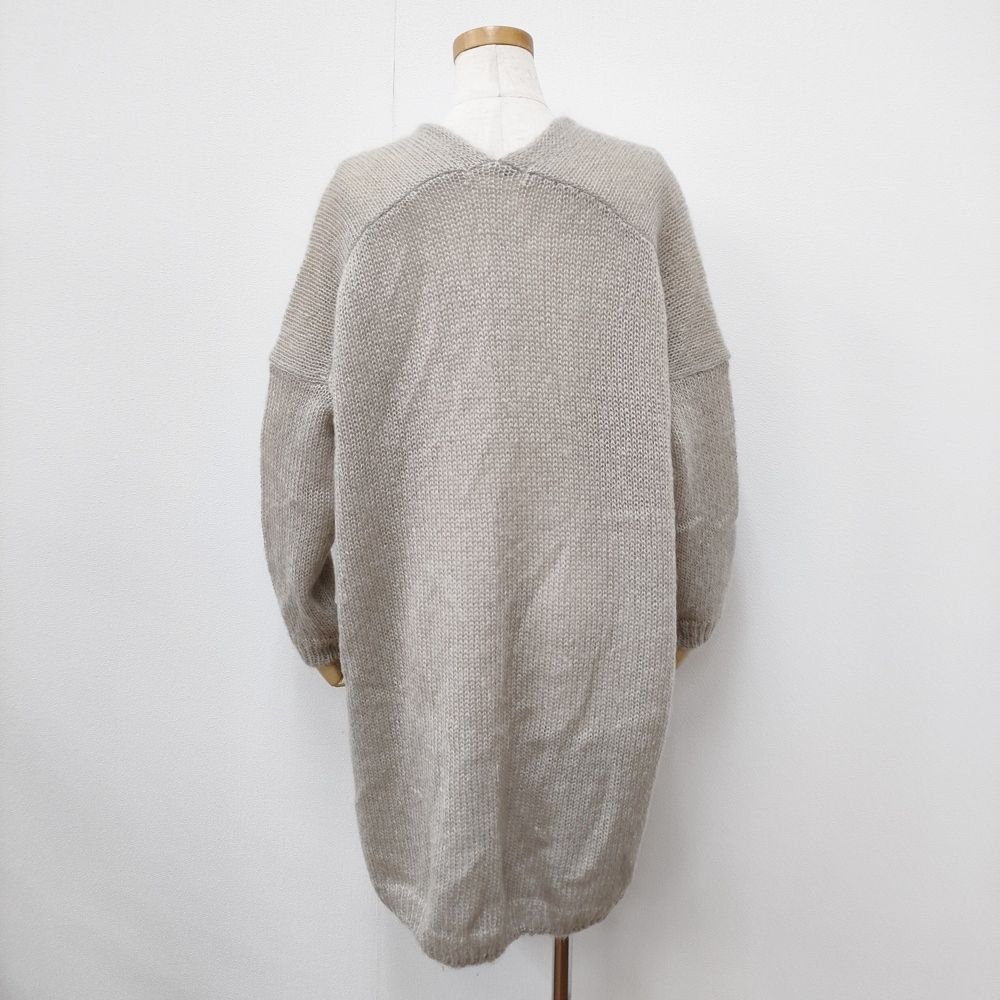 evam eva mohair silk robe モヘアシルクローブ羽織 定価33000円 カーディガン ライトグレー レディース エヴァムエヴァ【中古】5-1211T◎ evam eva mohair silk robe モヘアシルクローブ羽織 定価33000円