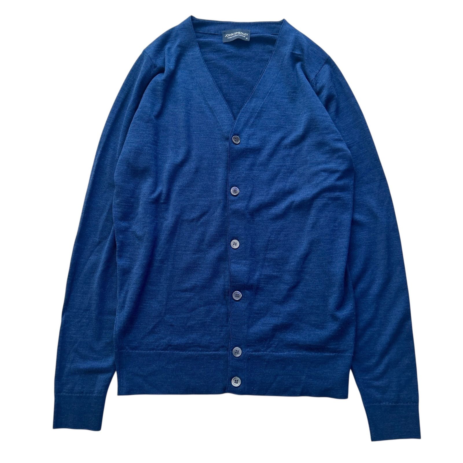 極美品 JOHN SMEDLEY ジョスメドレー ニット カーディガン メンズ M