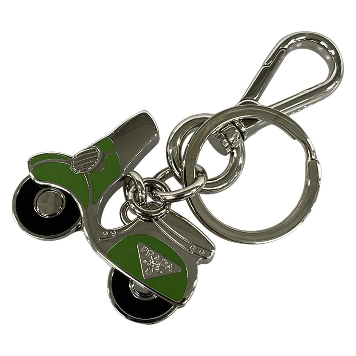 PRADA(プラダ) キーホルダー(チャーム) - 2AP544 グリーン×シルバー