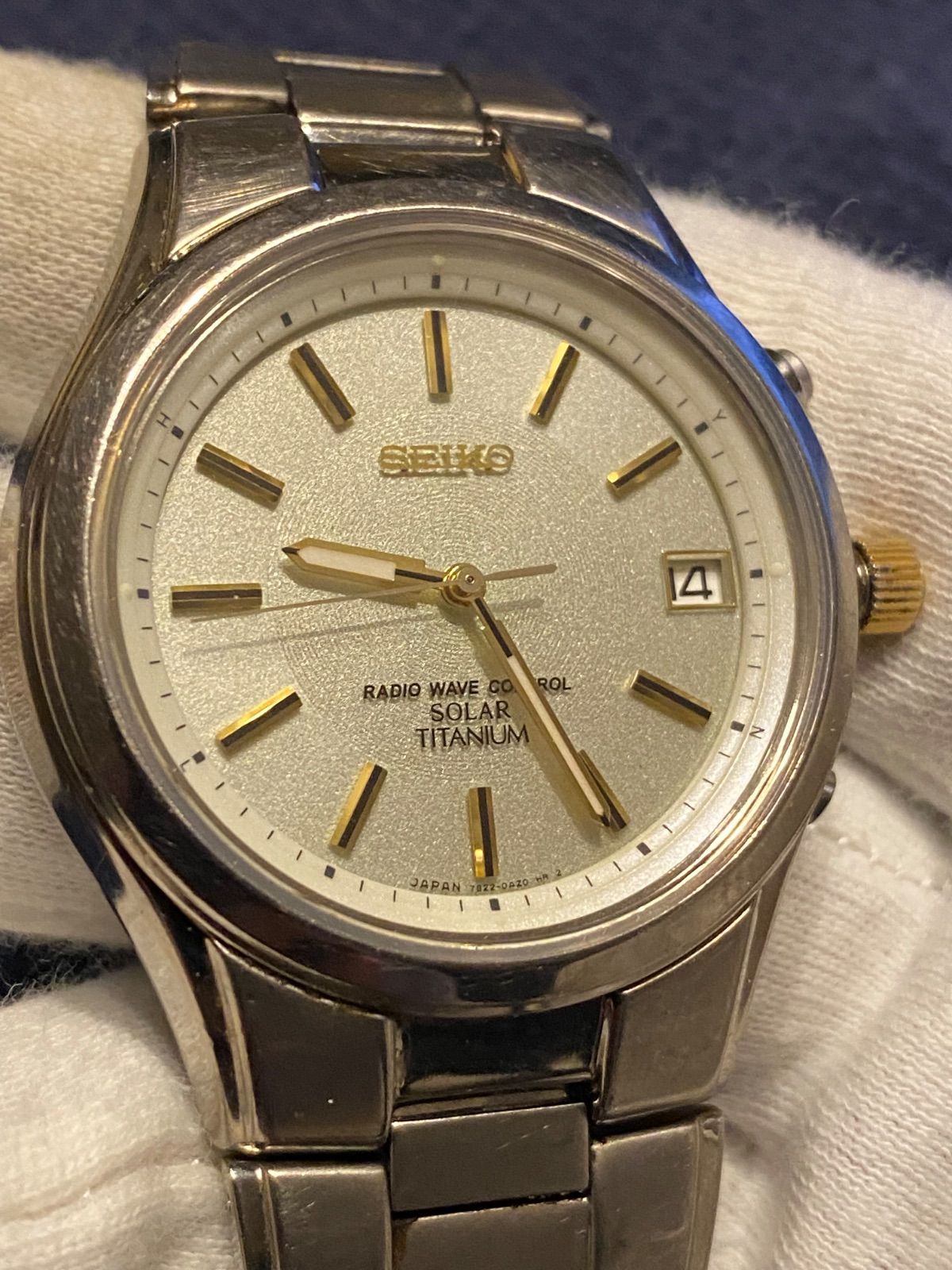 稼働品SEIKO SOLAR TITANIUM メンズ 腕時計 セイコー ソーラー デイト 