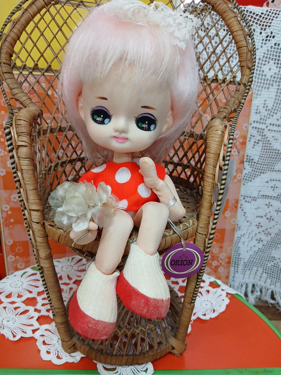ORION オリオン レトロ ドール 人形 昭和レトロ ソフビ 布ボディ 当時