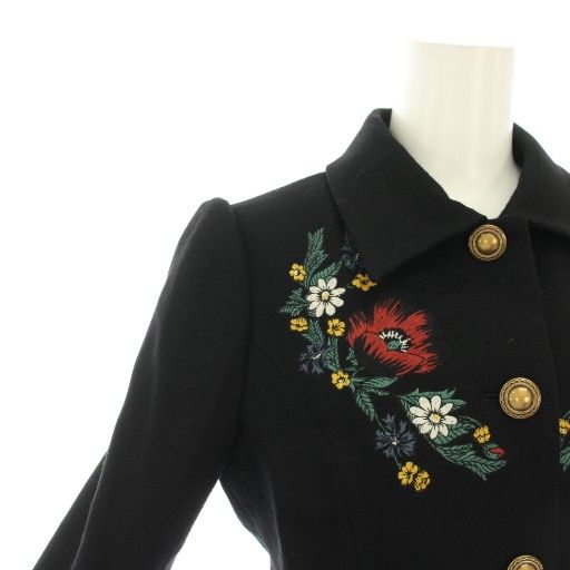 ロイスクレヨン Lois CRAYON ジャケット アウター 花柄 刺繍 裏地