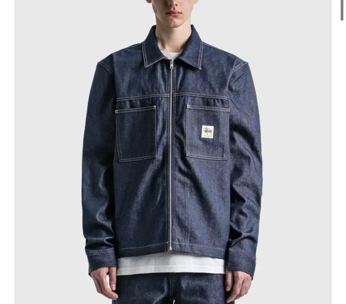 STUSSY ステューシー デニム ジップアップ ウォーク ジャケット M