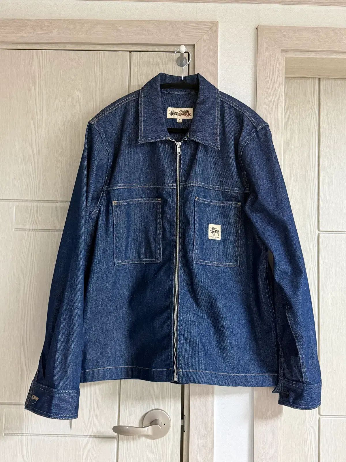 STUSSY ステューシー デニム ジップアップ ウォーク ジャケット M