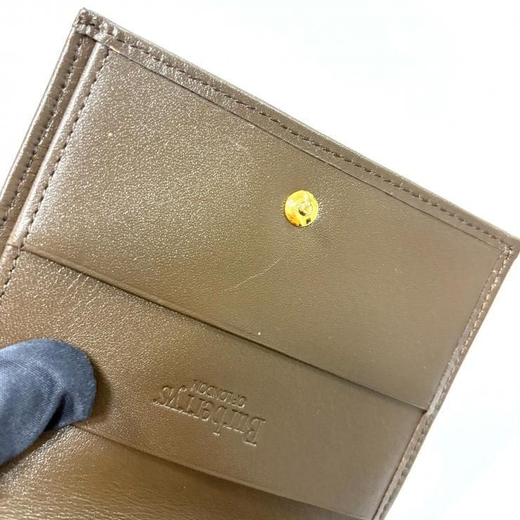 BURBERRYバーバリー 財布　がま口 ブラウン ノバチェック 茶色 BURBERRY ノバチェック ブラウン がま口 二つ折り財布 鑑定済み 正規品