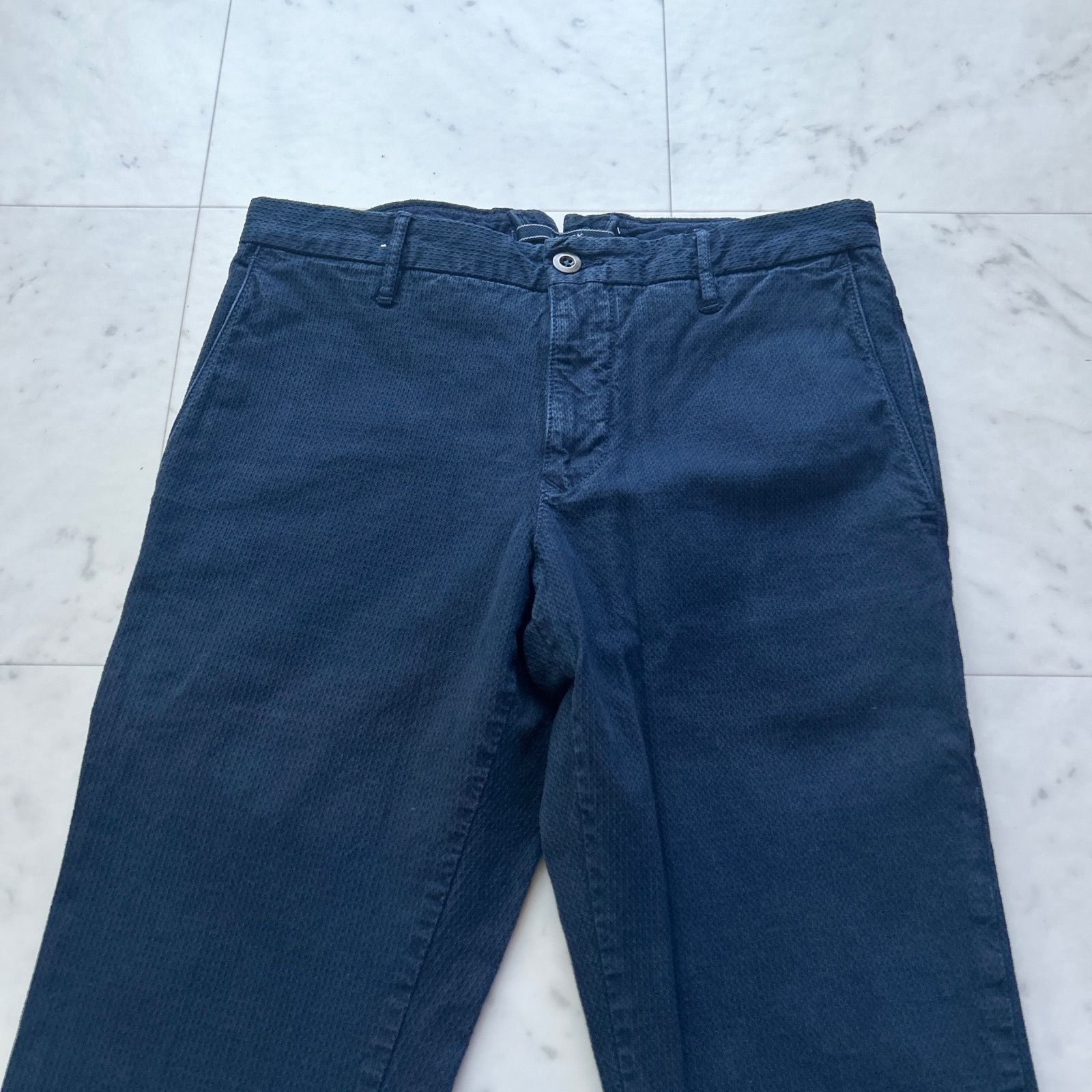 INCOTEX SLOWEAR インコテックス スラックス チノパン ネイビー 31