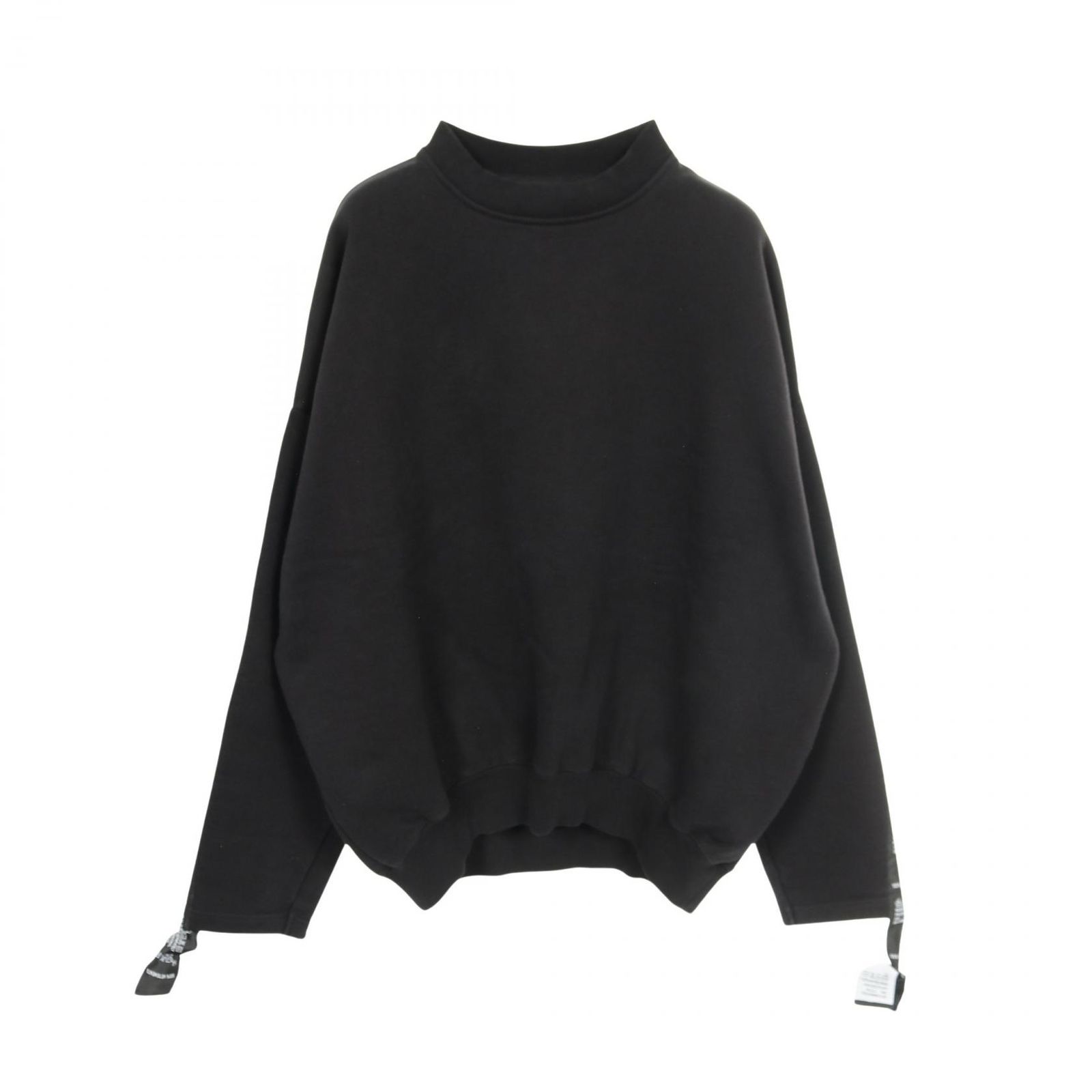 ヴェトモン VETEMENTS スウェット テープロゴ ブラック コットン 
