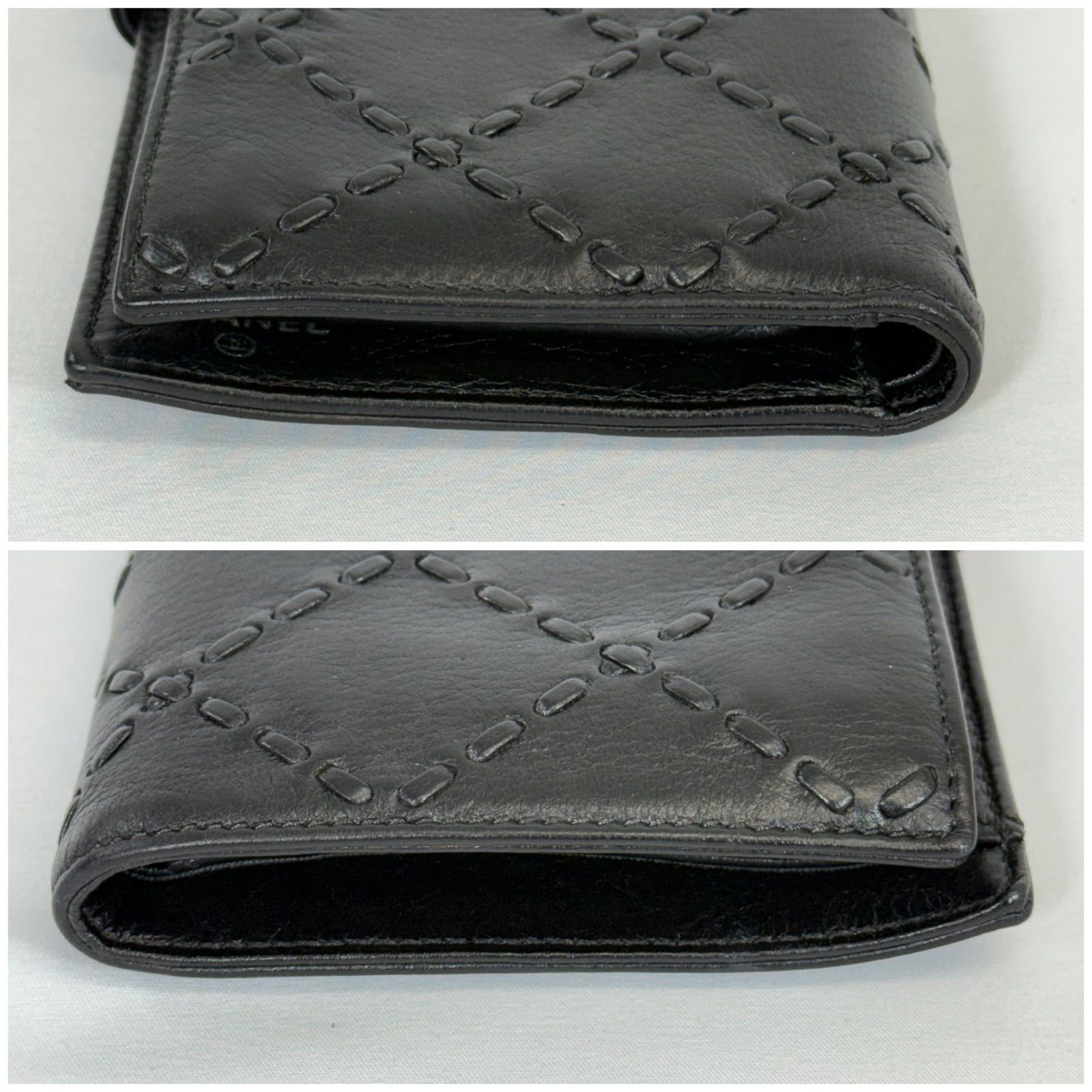 希少・美品】CHANEL シャネル ココマーク ラムスキン ワイルドステッチ