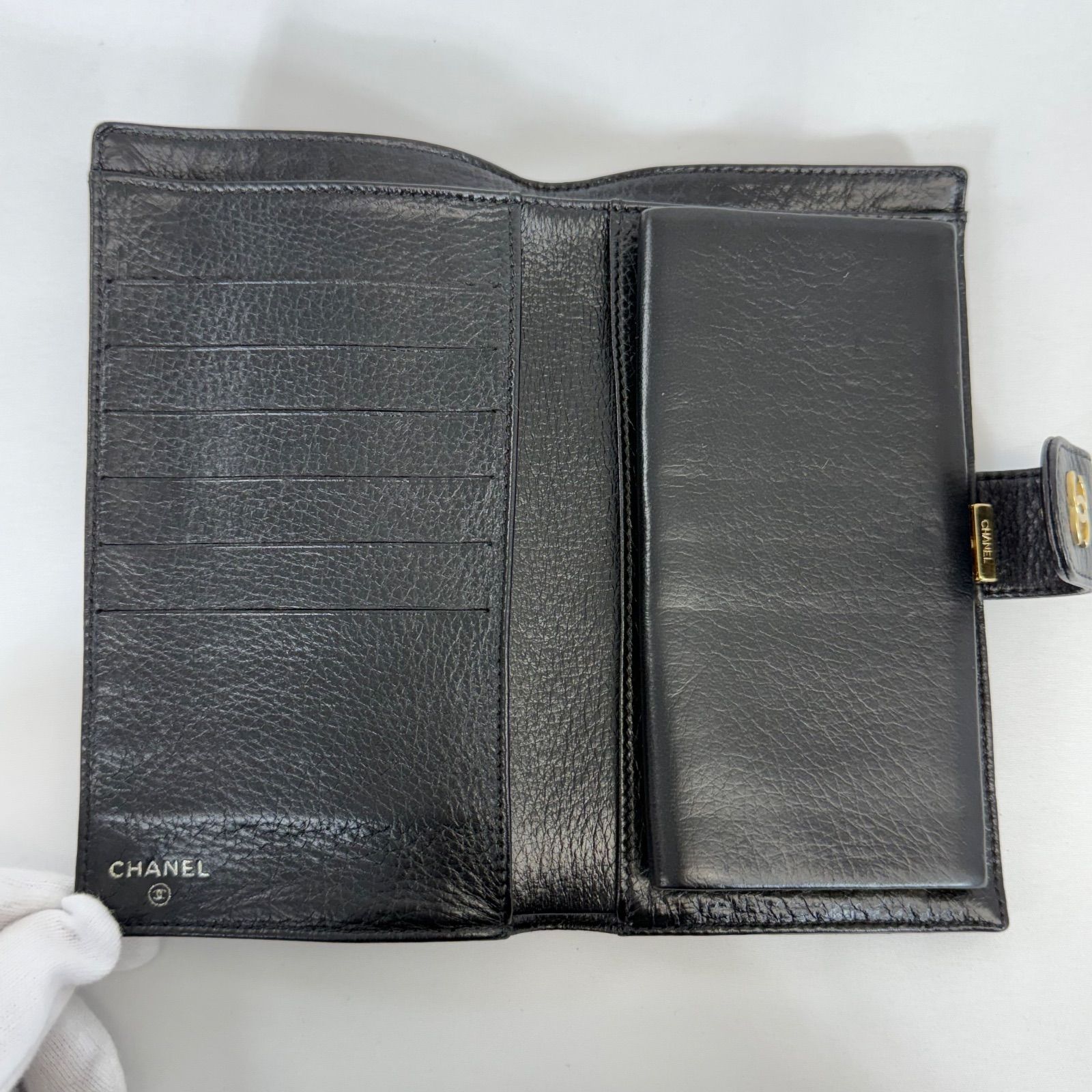 希少・美品】CHANEL シャネル ココマーク ラムスキン ワイルドステッチ